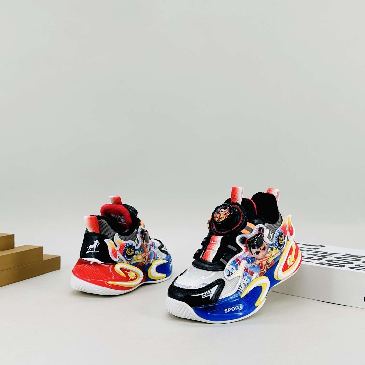 Simba's Glory Children's Spring sports Shoes for Boys, fashionable children's shoes with button design, trendy children's shoes, autumn edition children's shoes for boys Specification image