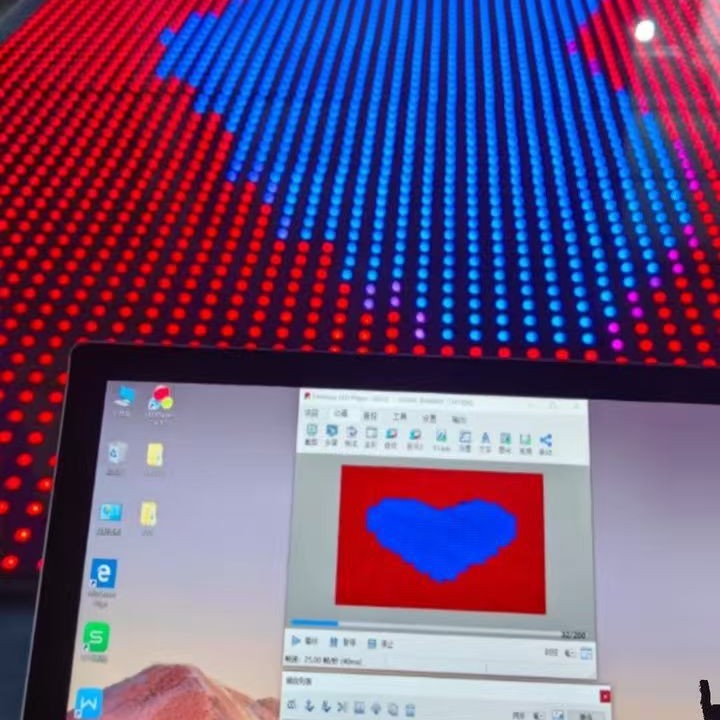 LED wireless magnetic attraction digital animation video imaging floor light, stage sensing pixel floor tile light, intelligent details Picture