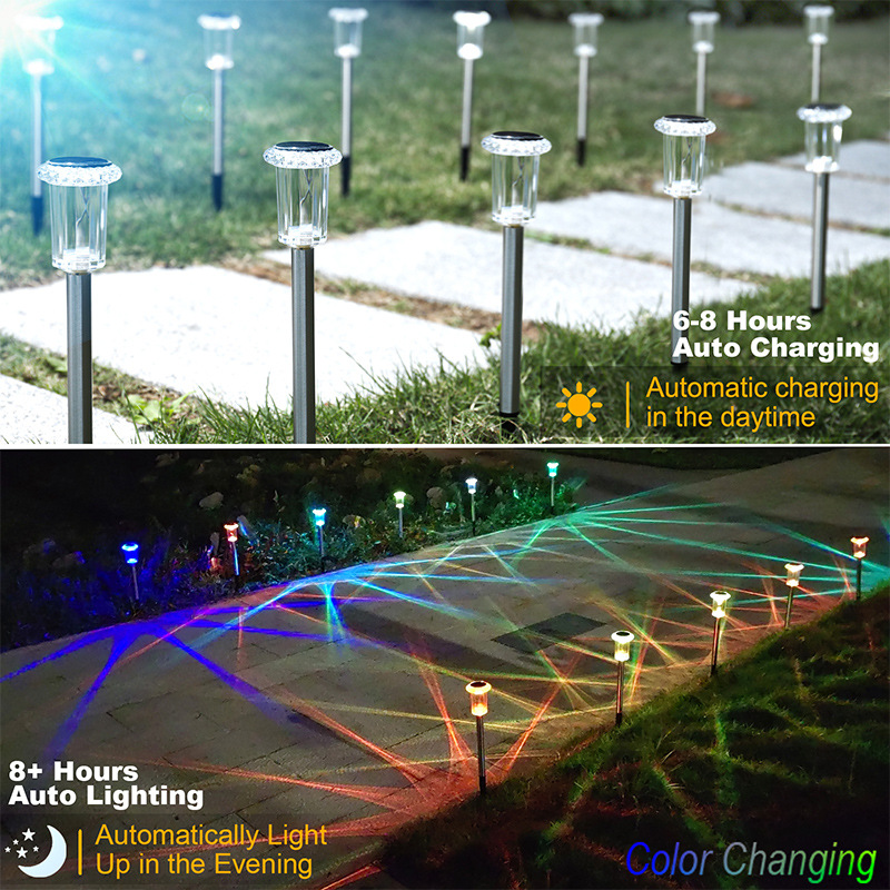 Solar color led lawn lights, scenic area decoration, solar lawn lights, corridor solar lawn lights wholesale Application Scenario