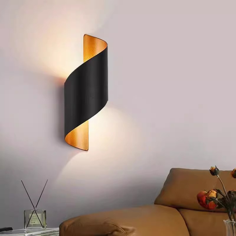 Cross-border wall lamps, waterproof outdoor exterior wall lamps, led garden lamps, double-head top and bottom illuminated, antique column spotlights, wall-washing lamps Specification drawing