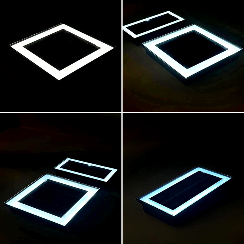 Factory wholesale 10w induction type ground lamp, inlaid waterproof rectangular outdoor led solar floor tile lamp Application Scenario