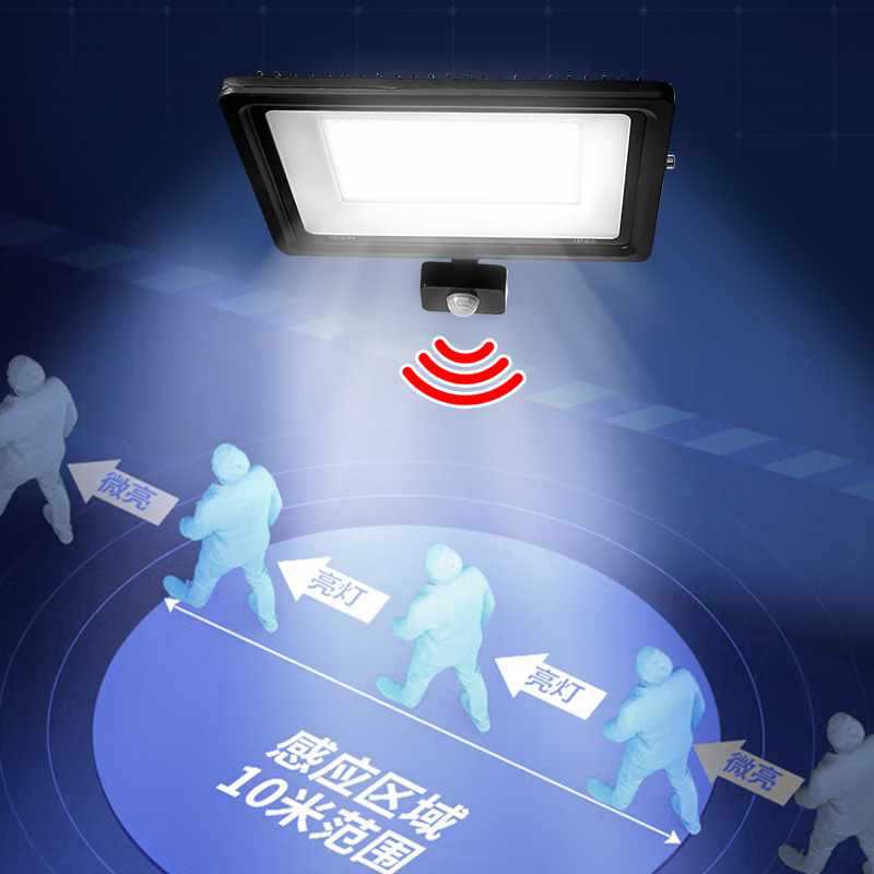 ✅ human body sensor light turns on as soon as people arrive 220v outdoor waterproof spotlight led floodlight wired garden lighting lamp Specification drawing