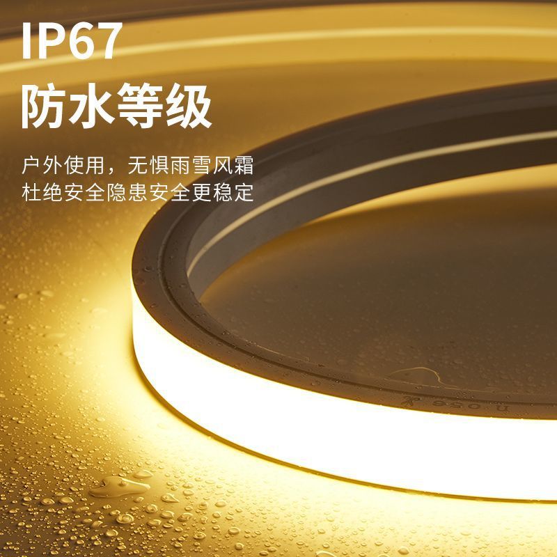 220V silicone rubber light strip, no transformer required, flexible led soft light strip, embedded line light, surface-mounted light-emitting light strip details Picture