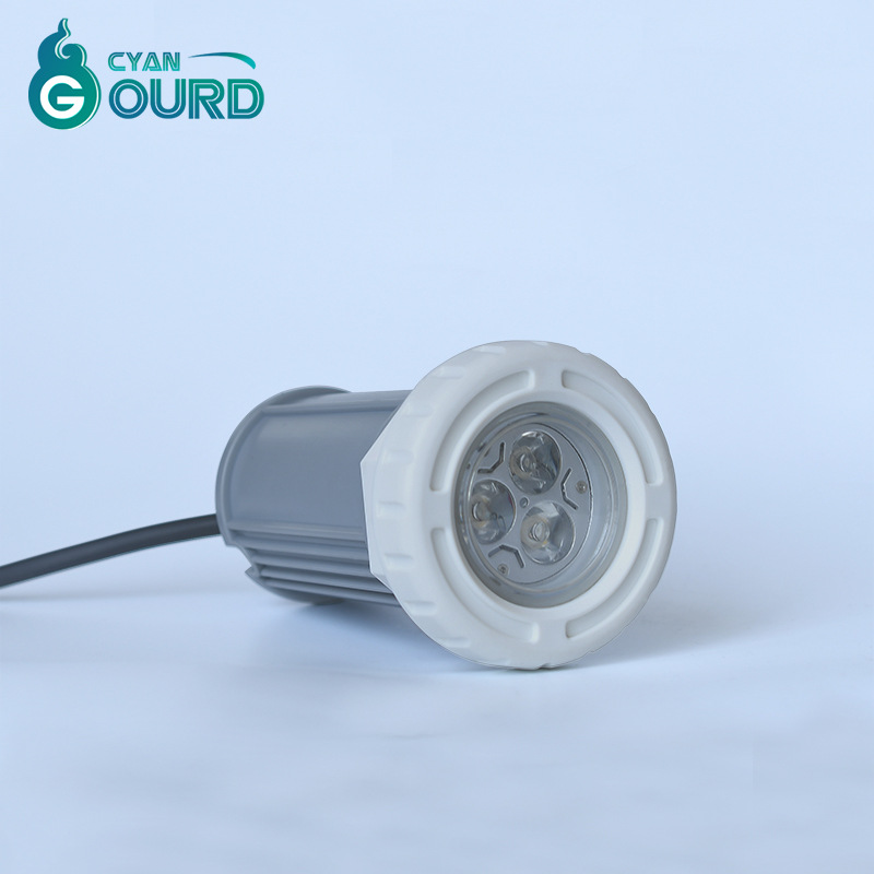 led outdoor water pool waterproof low-voltage film swimming pool light, 12v low-voltage seven-color remote control embedded 3w underwater light details Picture