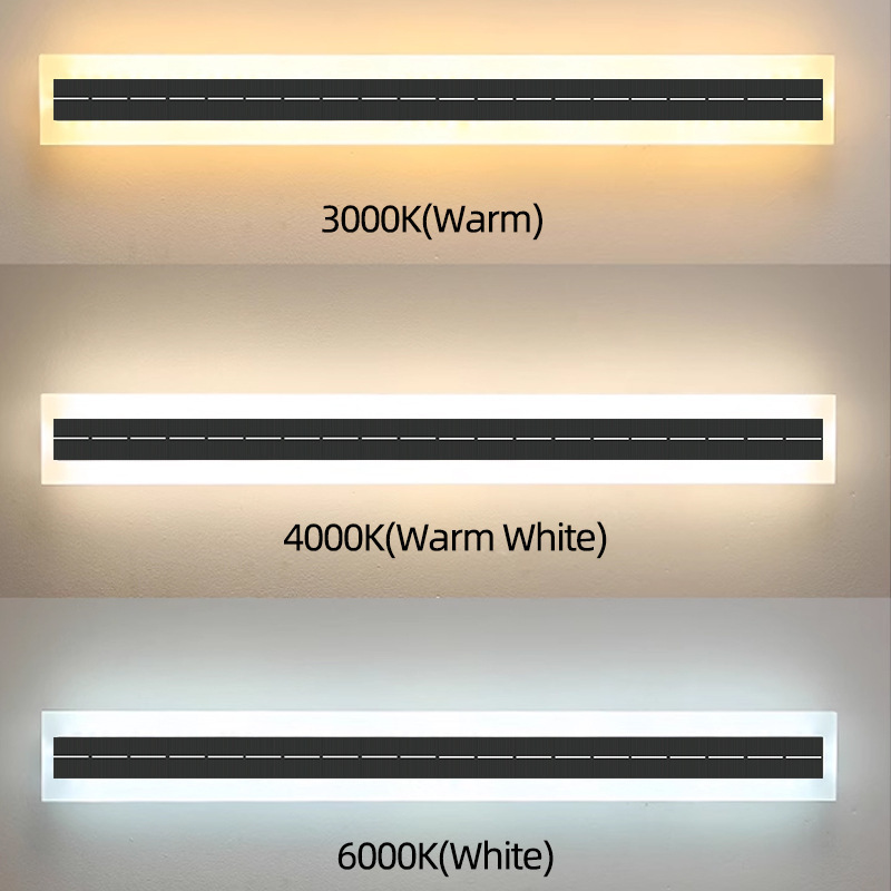 Cross-border outdoor wall lamps, solar long strip wall lamps, villa courtyard lamps, door lights, entrance door wall lamps, outdoor wall lamps Item Picture