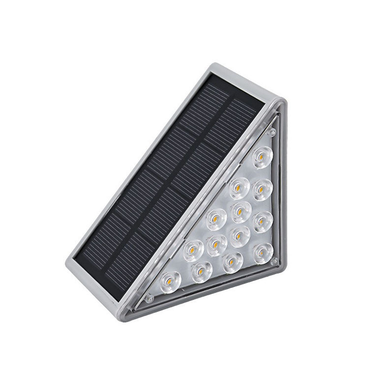 LED solar step lights, light-controlled outdoor staircase lights, waterproof courtyard atmosphere lights, fence lights, no wiring required Specification drawing