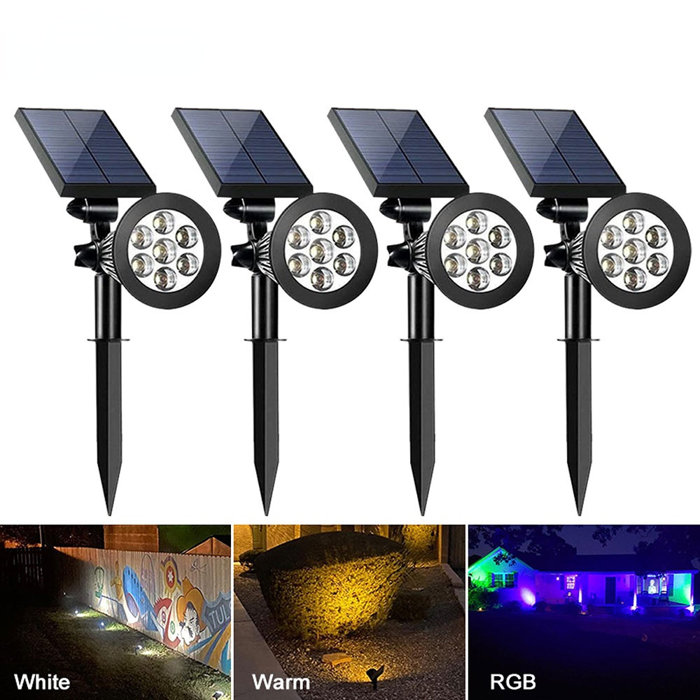 Cross-border solar lights, floodlights, spotlights, outdoor waterproof tree lights, colored lights, garden and courtyard solar lights, lawn lights full figure
