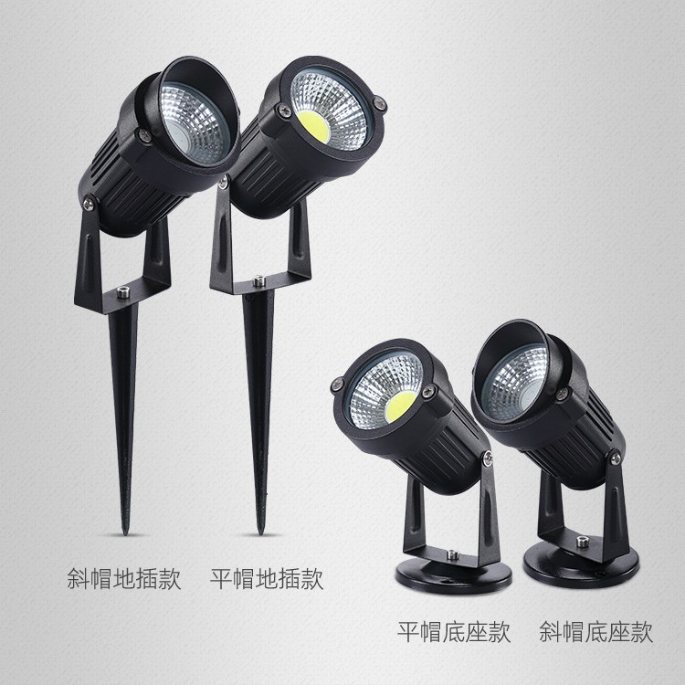 LED lawn insert lights, outdoor spotlights, courtyard landscape and greening insert lights, 3W, 5W COB tree lighting lights, one-piece delivery details Picture