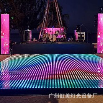 Digital LED floor tile light, stage outdoor performance, wedding lighting, digital dancing floor tile, 64 pixels details Picture