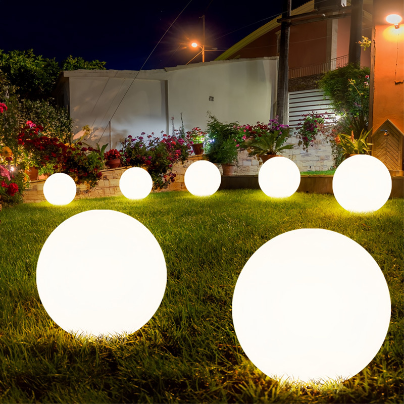 White moon lamp, outdoor solar garden lamp, moon lamp, landscape lamp, villa garden lamp, lawn lamp, floor lamp full figure