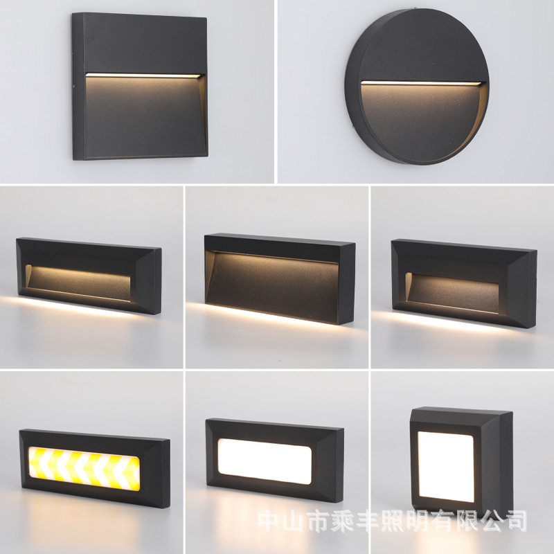 LED exposed step lights, floor lights, outdoor waterproof corner lights, car ramp lights, die-cast aluminum step lights details Picture