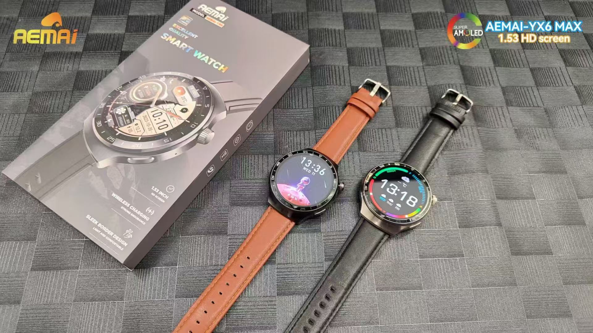 Cross-border smartwatch, outdoor sports, Bluetooth call, high-definition large screen heart rate detection, disc sports watch, smartwatch YX6MAX details Picture