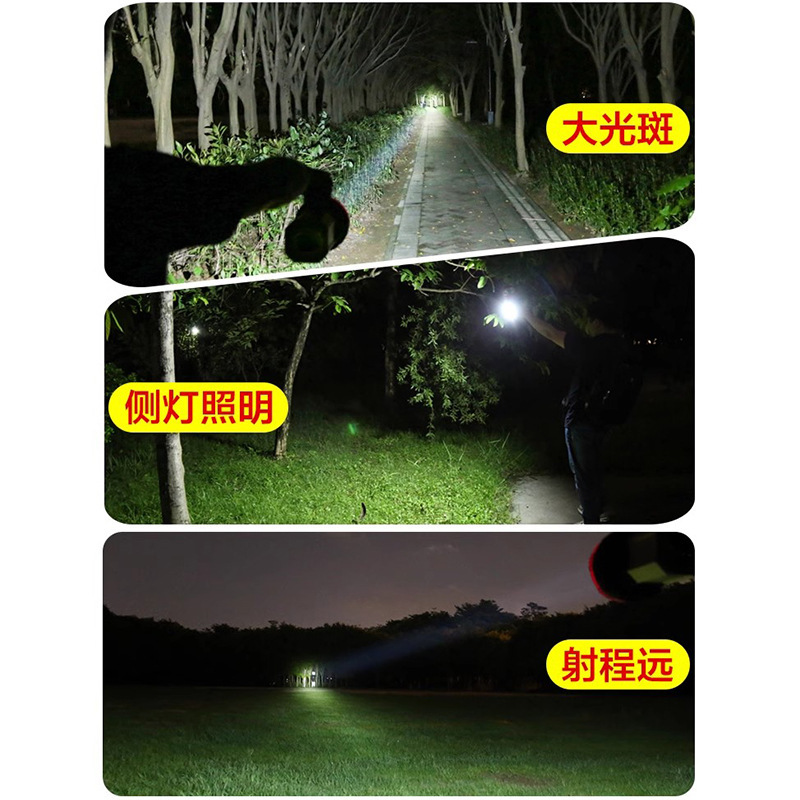 Rechargeable flashlight, high-intensity portable home outdoor long-range searchlight, led ultra-bright, long battery life Item Picture