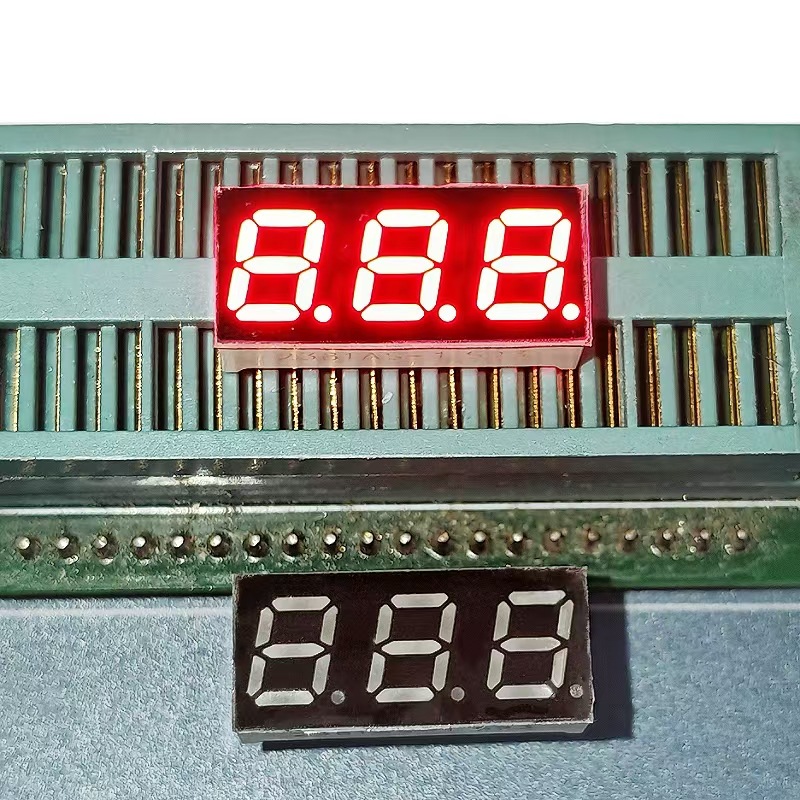 Factory direct supply of 0.28-inch 3-digit LED digital tubes: 2381AS with common cathode and 2381BS with common cathode, high-brightness red details Picture