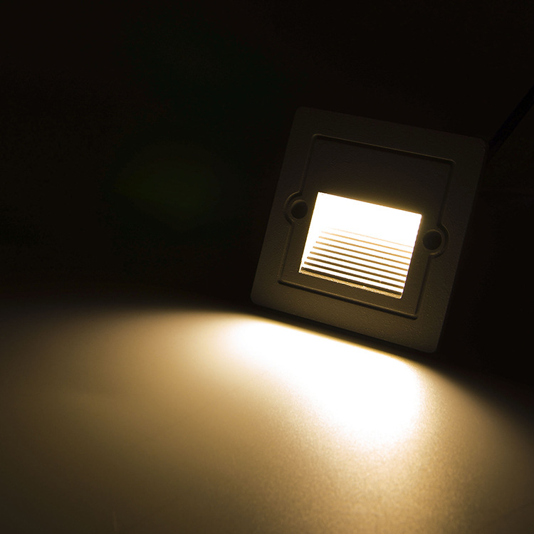 Outdoor 8686 embedded LED outdoor rainproof human body sensor floor light, step light, corridor aluminum staircase light details Picture