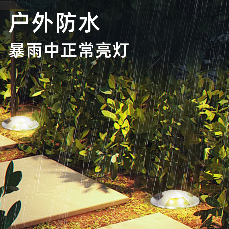 Side-emitting four-light-transmitting ground lamp, outdoor waterproof 1W mini micro low-voltage 12V-24V small led ground lamp Application Scenario