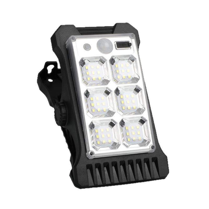 Solar-powered outdoor sensor lights, outdoor usb charging clip lights, garden outdoor courtyard lighting, led lights, camping lights Item Picture