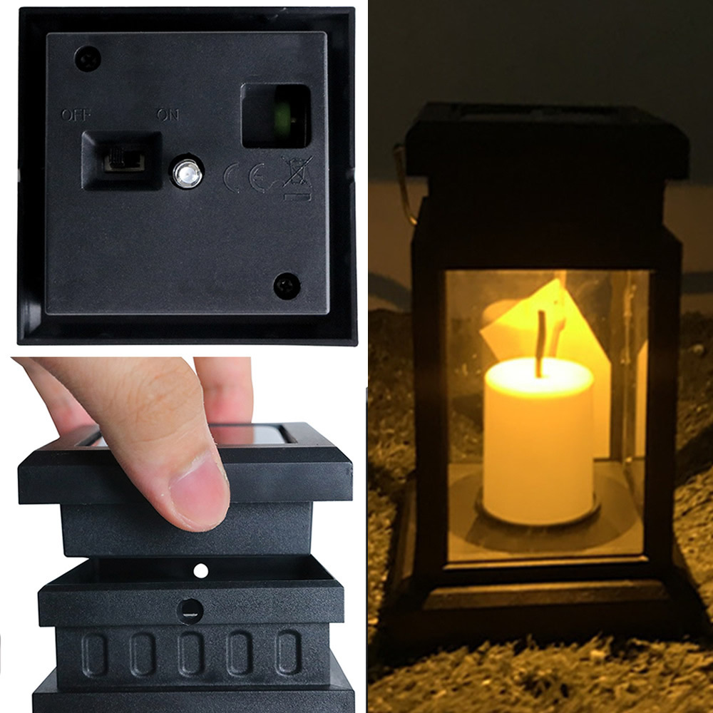 Solar candle lamps, LED high-brightness candle lamps, courtyard garden villa hanging lamps, outdoor lighting lamps, small palace lamps Item Picture