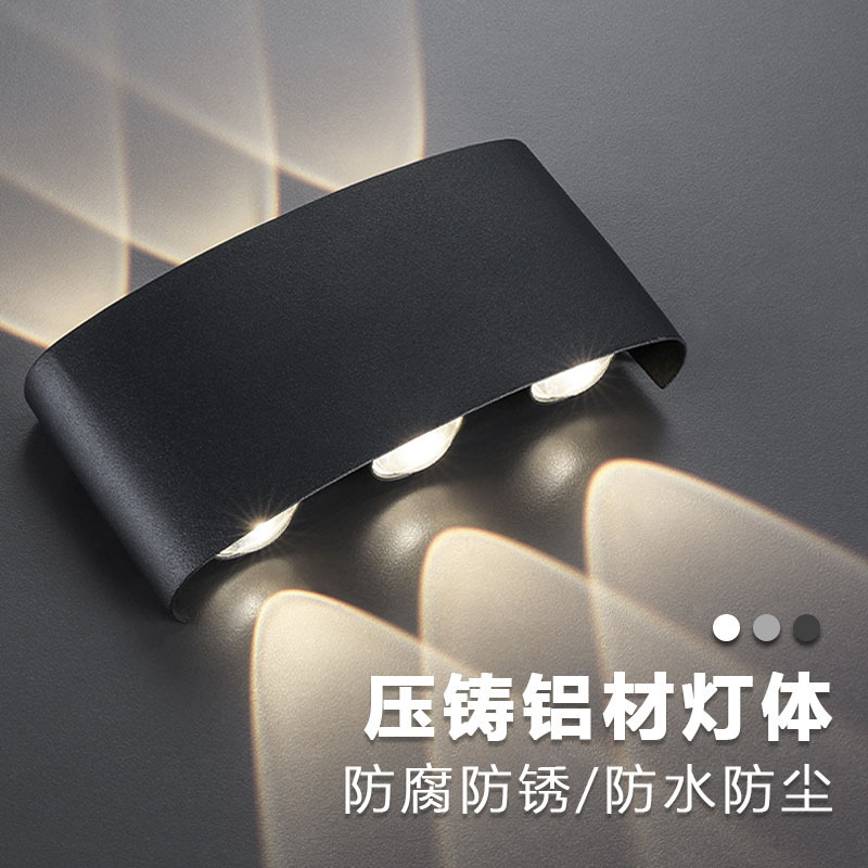 The factory manufactures modern LED wall lamps with a beam of light, modern style aluminum plastic living room lamps, and outdoor villa waterproof walls Application Scenario