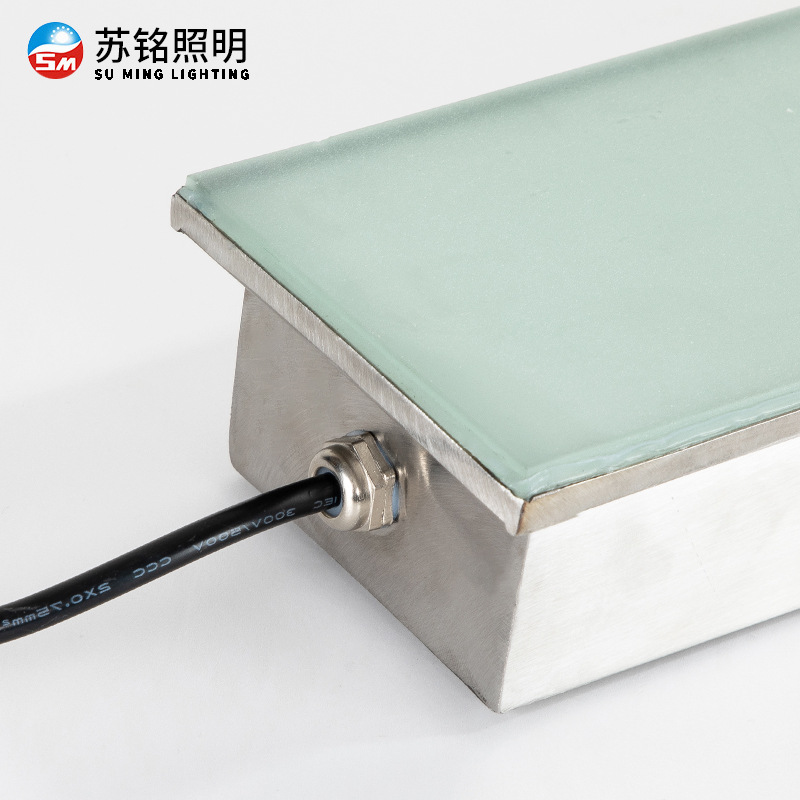 LED square sensor floor tile light, outdoor square landscape luminous floor light, seven-color sensor embedded floor tile light Application Scenario