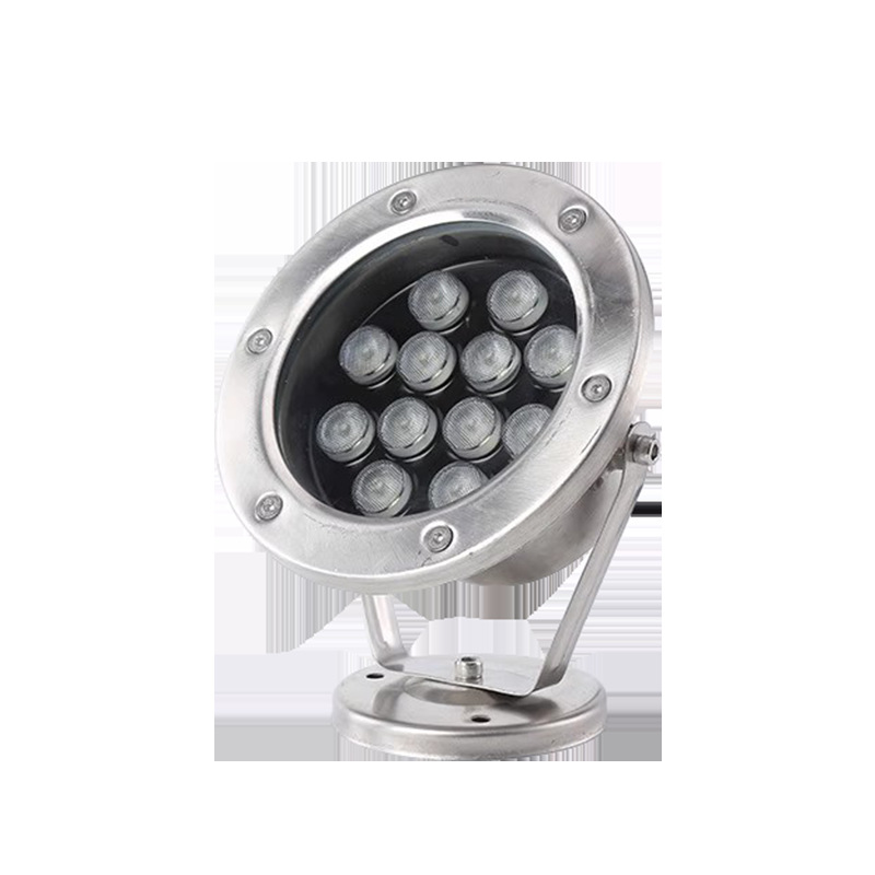 Outdoor LED floodlights, seven-color tree lights, circular underwater waterproof park lawn lights, building exterior wall floodlights Item Picture