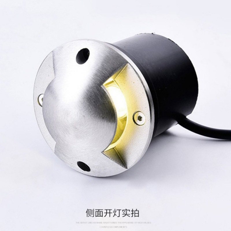 LED side light ground lamp, 3W turtle-back light, step light, outdoor waterproof stainless steel step light, translucent ground lamp Specification drawing