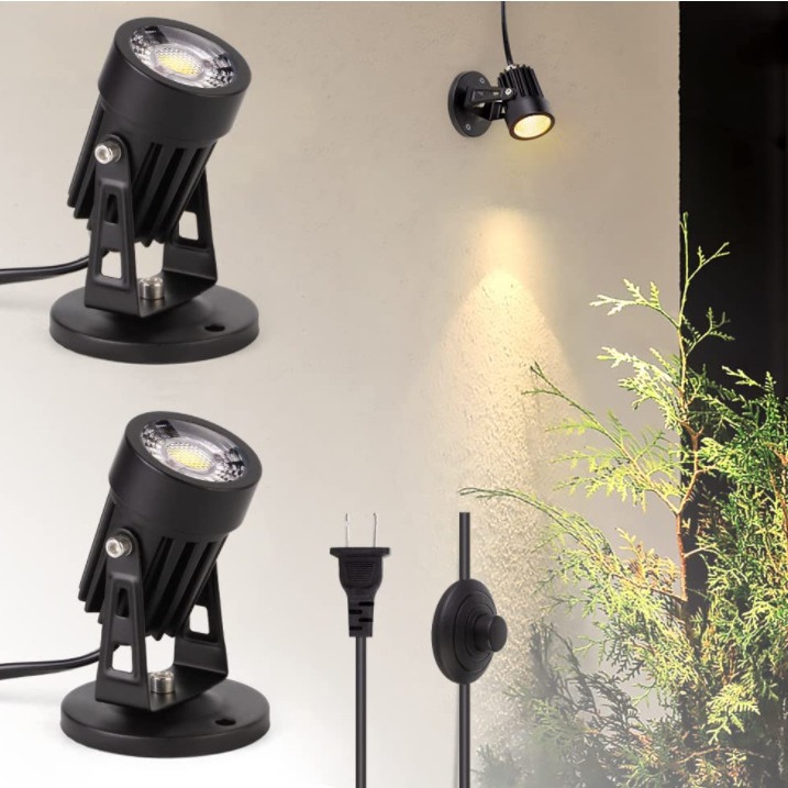 3w floor lamp, 5wLED foot-operated switch spotlight, 1.8-meter garden lamp, three-color switchable small spotlight details Picture