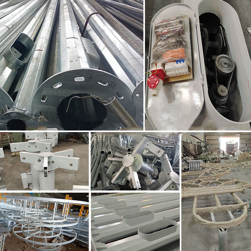 Retractable high mast lights, outdoor LED court lights, 18-meter and 30-meter retractable square lighting, medium mast lights and floodlights Application Scenario
