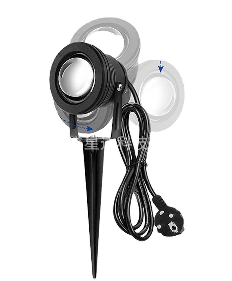 10W RGB underwater light, lawn light, seven-color infrared remote control underwater light, rgb ground projection light Item Picture