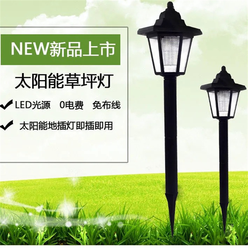 Solar hexagonal palace lamps, garden lamps, outdoor lighting column lamps, lawn lamps, garden villa street lamps, landscape decorative lamps details Picture