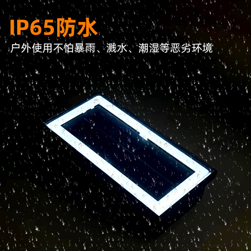 Factory wholesale 10w induction type ground lamp, inlaid waterproof rectangular outdoor led solar floor tile lamp details Picture