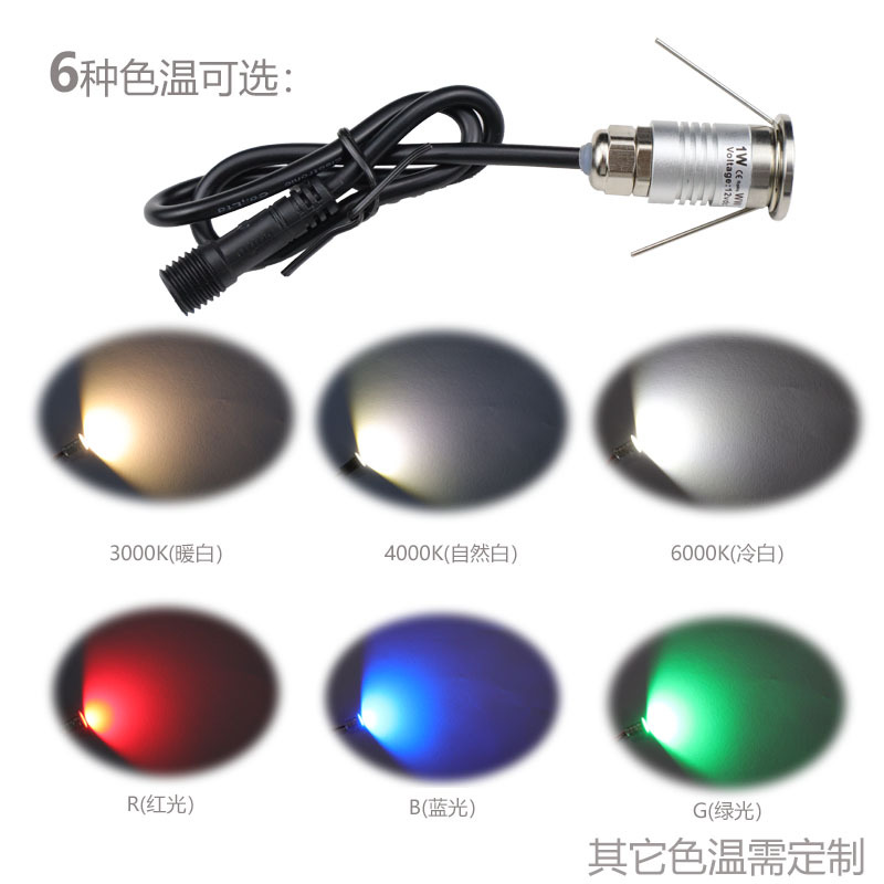 LED ground lights 12V, 24V1, WIP67, waterproof, square, garden, landscape, swimming pool, bridge, circular ground lights Specification drawing