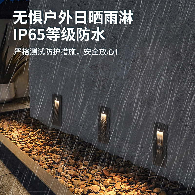 Outdoor floor lights, embedded human body sensor lights, lights off when people leave, night staircase lights, waterproof step lights details Picture