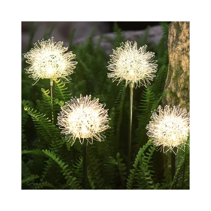 Aluminum wire ball dandelion lamp outdoor park square lighting landscape dandelion lamp ground plug lawn lamp Item Picture