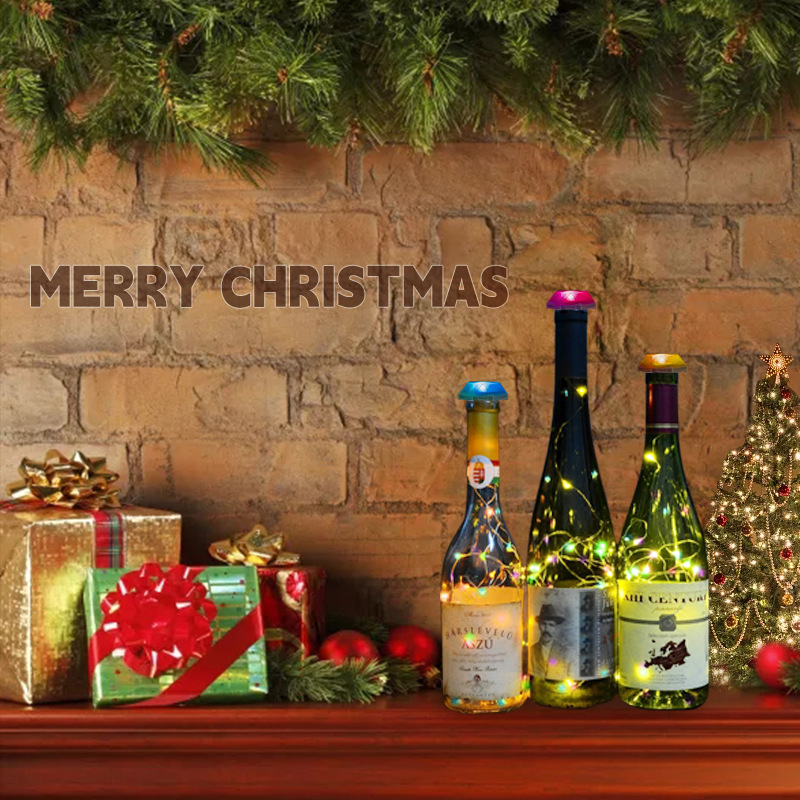 Cross-border outdoor European and American festival battery-powered seven-color color-changing personalized New Year decorative landscape solar wine bottle lamp Application Scenario