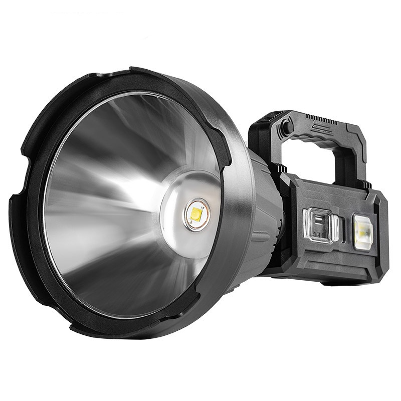 Cross-border portable searchlight Type-C Fast solar charging side light Red and blue warning filter strong light searchlight Item Picture