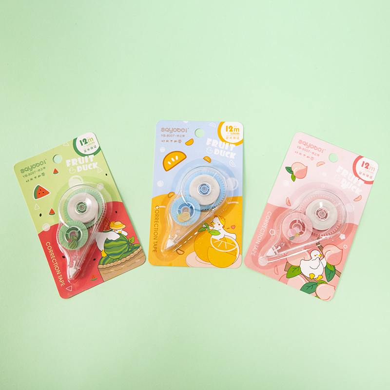 YB-8007 high-quality, large-capacity anti-drop correction tape, 12-meter ultra-thin PET transparent film, easy to use, continuous use, special for students, factory direct sales details Picture