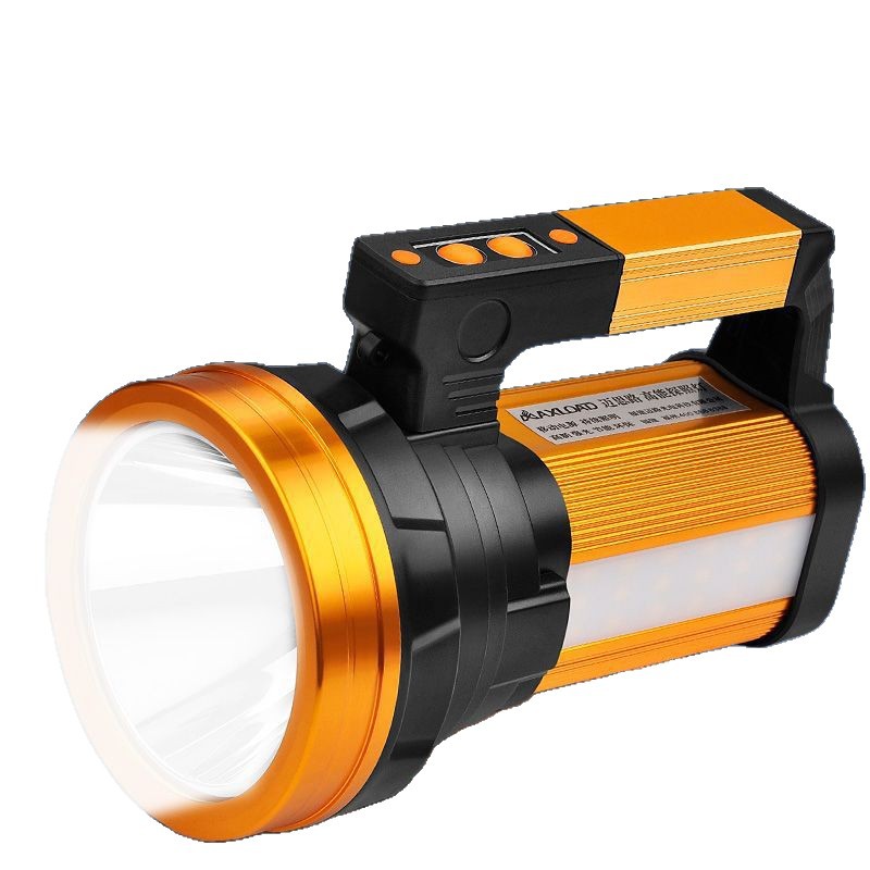 High-intensity flashlight, rechargeable, ultra-bright outdoor high-power long-range, ultra-long battery life led portable hiking searchlight Item Picture