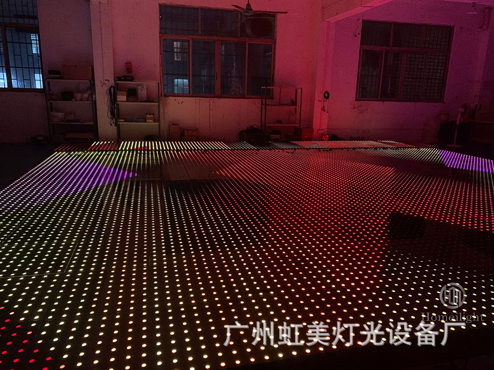led floor tile lights, colored luminous tile patterns, interactive floor trampling, dmx stage video, pixel floor lights Specification drawing
