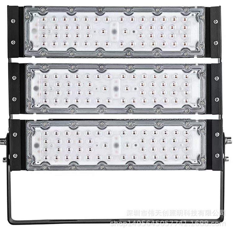 50 w100w150w200w250w300wip65 tunnel lamp module Outdoor long black gold just shell suite Specification drawing