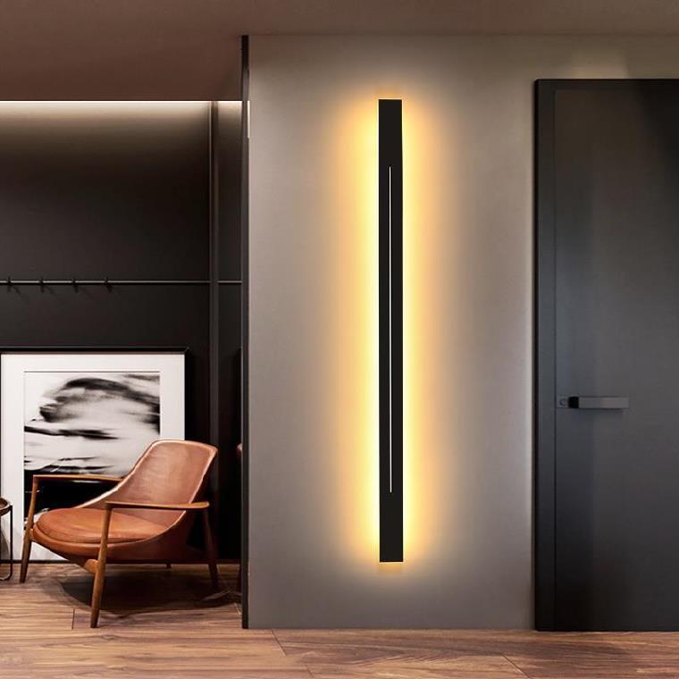 Minimalist indoor wall lamps, indoor long strip lamps, villa fence and gate wall lamps, courtyard column and exterior wall washing lamps Specification drawing