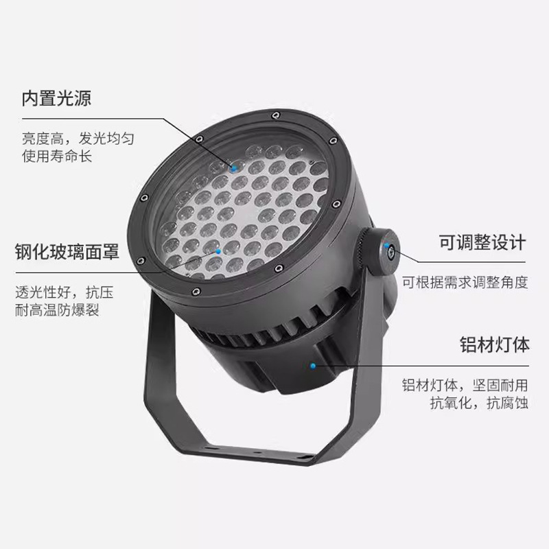 led waterproof floodlights, circular focused floodlights for building exterior walls, villa landscape garden tree lighting and ground insertion lights details Picture