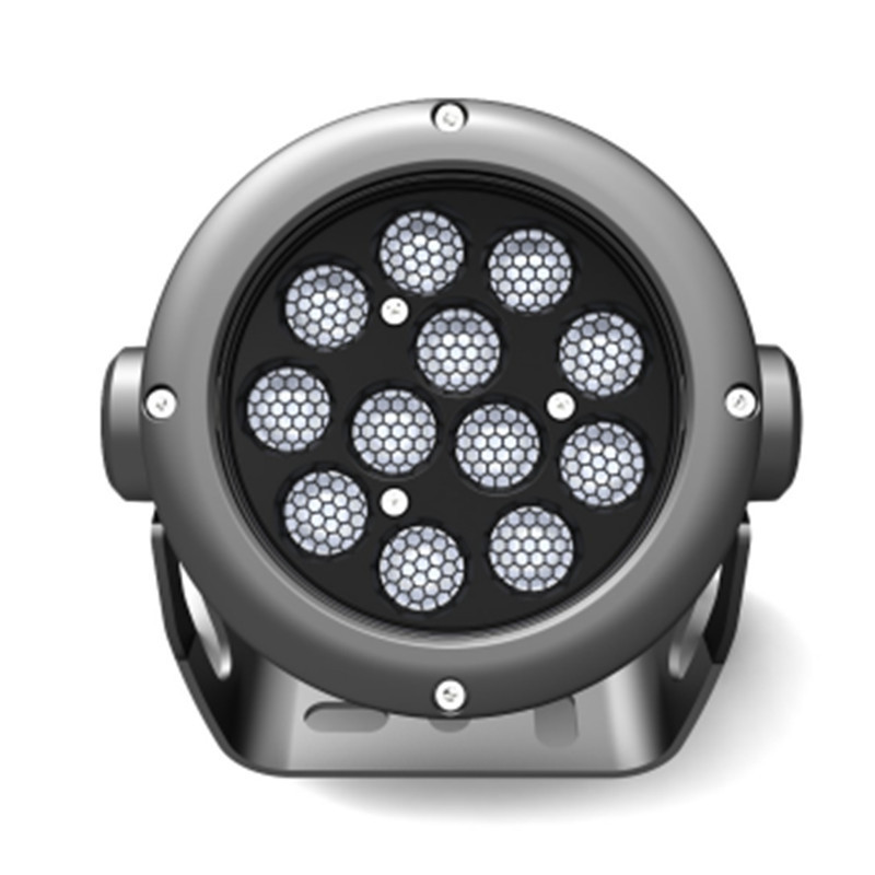 New round floodlights, 12W and 24W outdoor waterproof floodlights, high-pressure lighting stage, exterior wall remote lights for buildings Item Picture