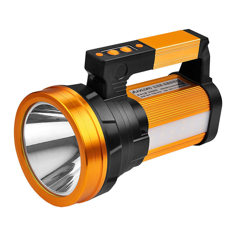 High-intensity flashlight, rechargeable, ultra-bright outdoor high-power long-range, ultra-long battery life led portable hiking searchlight full figure