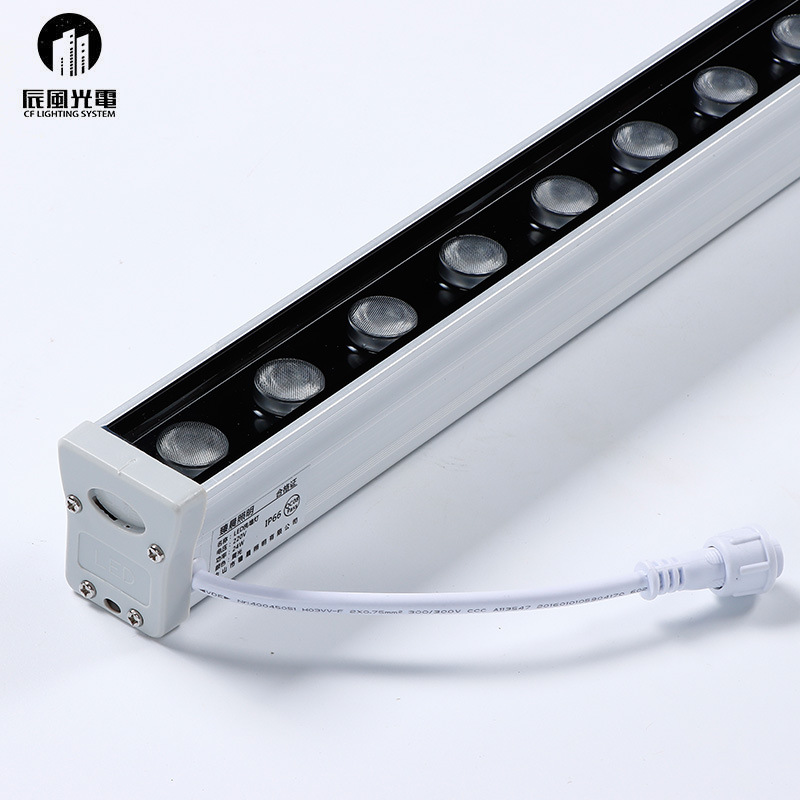 led wall-washing light 220V high voltage, hotel courtyard seven-color contour landscape lighting, outdoor waterproof project line light details Picture