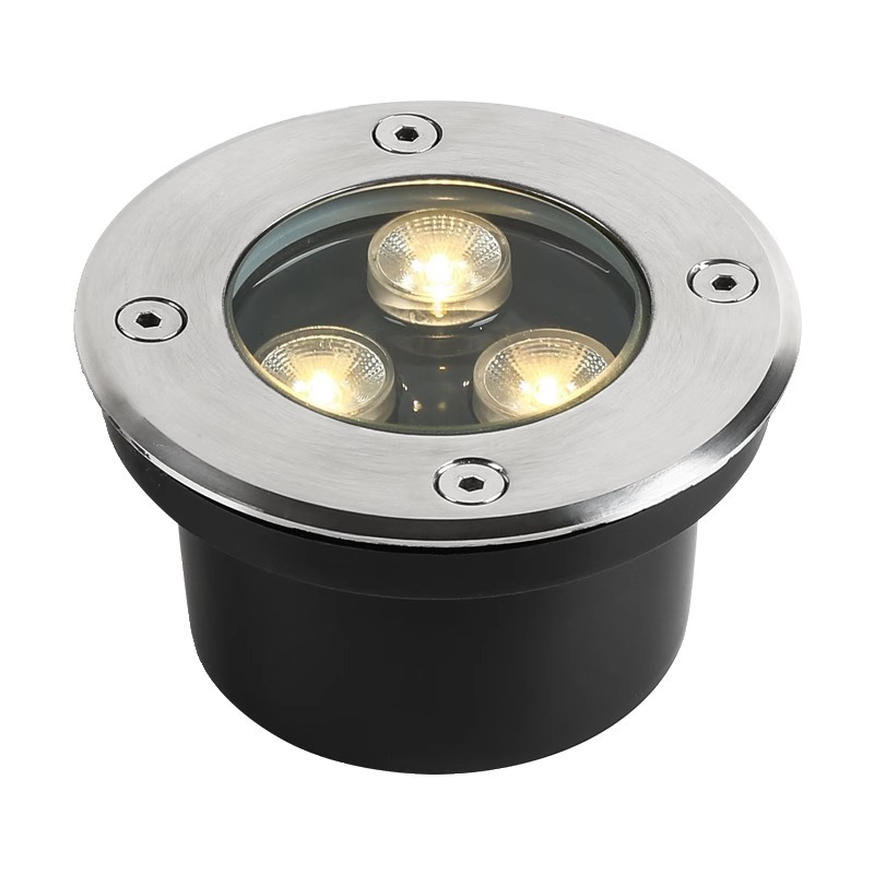 New ultra-thin ground lamp, thin and short led outdoor waterproof circular ground lamp, embedded stainless steel seven-color Item Picture
