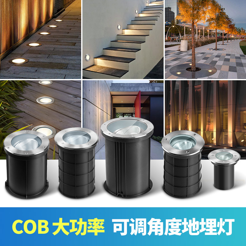 Adjustable Angle ground lights, sculpture spotlights, outdoor waterproof circular led corner lights, embedded polarized ground lights details Picture