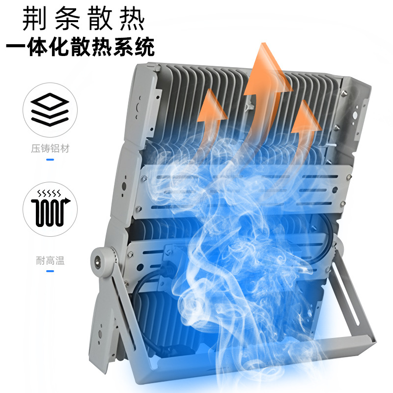 High-lumen professional LED stadium lighting dedicated lamp, 300w outdoor waterproof high-power high-pole square floodlight details Picture