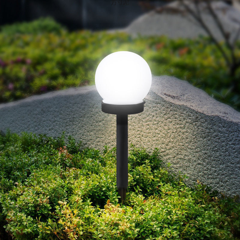 Solar floor lights, household outdoor spherical ground-insertion courtyard atmosphere lights, night lights, garden landscape decorative lights factory details Picture