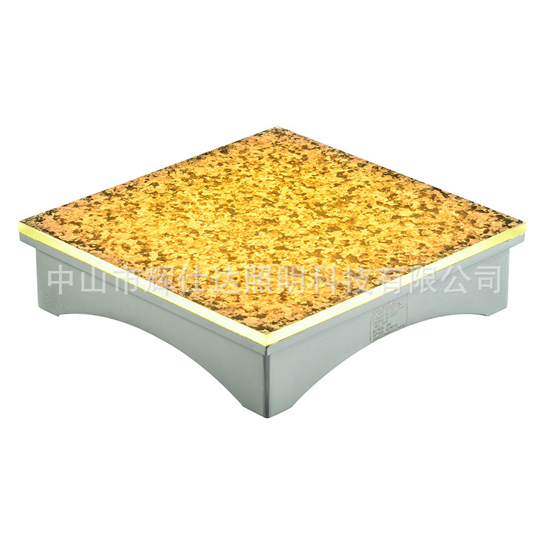 The manufacturer produces floor tile lights, tempered glass, marble-patterned square luminous tiles, and stone-patterned LED floor tiles Specification drawing